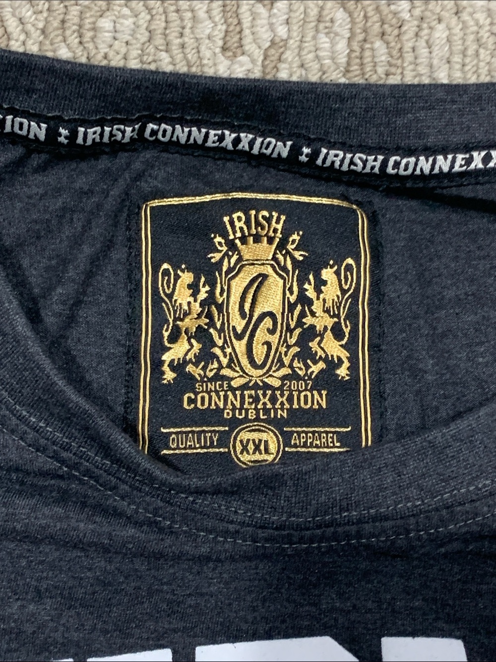 Dublin Ireland Graphic Tee in Navy with White Print (389) - Picture 2 of 4